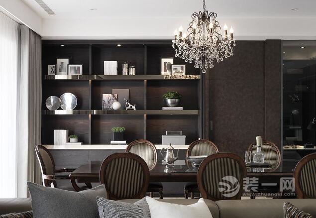 灰色简约装修 太原130平方米三室两厅两卫设计图